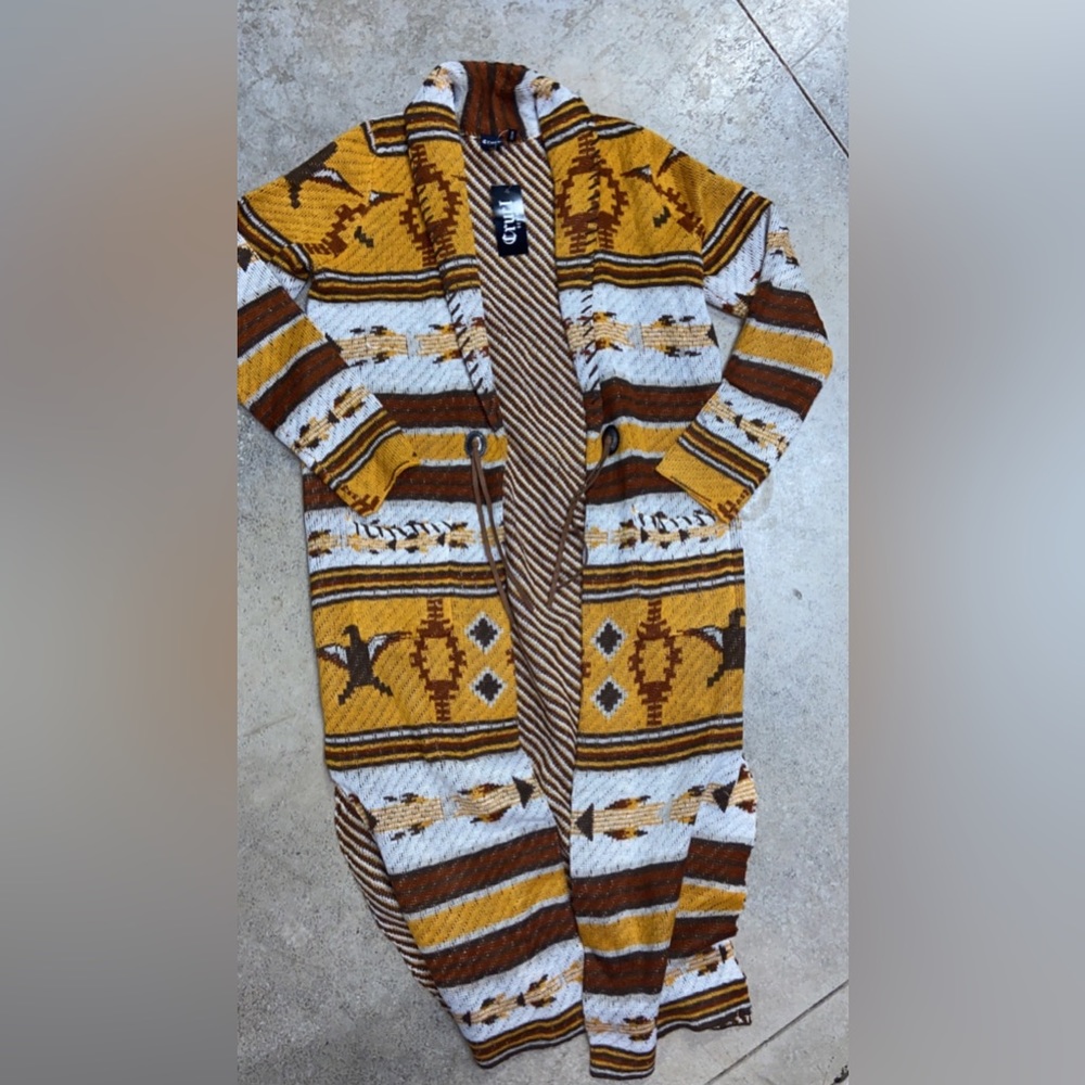 BRAND NEW Cruel Girl Mustard Long Sweater Cardigan